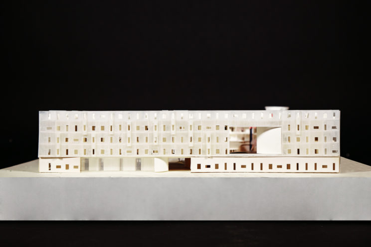 elevation view of housing project model