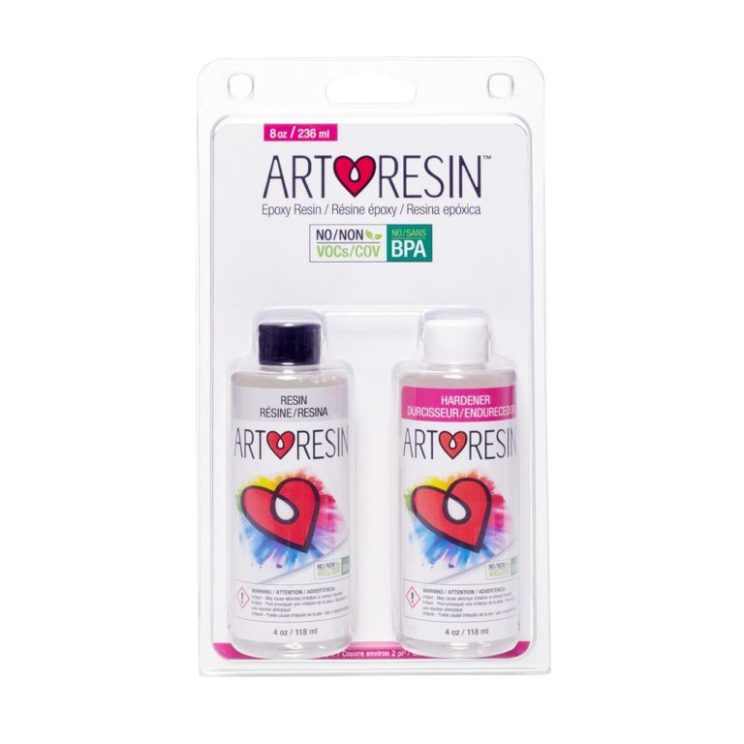Product photo of ArtResin, a clear casting resin not allowed for use in the Fabrication Lab facility.