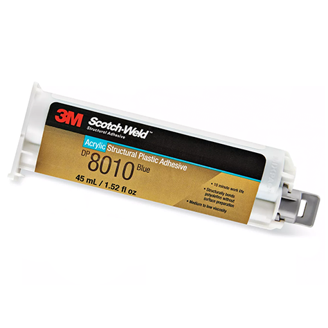 Product image of 3M Scotch-Weld Acrylic Structural Plastic Adhesive DP 8010 Blue.