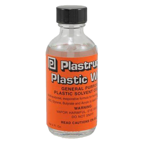 Bottle of Plastruct Plastic Weld.
