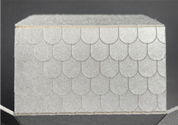 Museum Board Cut and Engraved with Zünd, then spray painted silver.